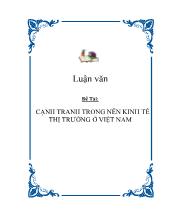 Đề tài Cạnh tranh trong nền kinh tế thị trường ở Việt Nam