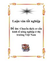 Đề tài Chuyển dịch cơ cấu kinh tế nông nghiệp ở thị trường Việt Nam