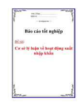 Đề tài Cơ sở lý luận về hoạt động xuất nhập khẩu