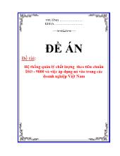 Đề tài Hệ thống quản lý chất lượng theo tiêu chuẩn ISO - 9000 và việc áp dụng nó vào trong các doanh nghiệp Việt Nam