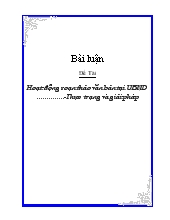 Đề tài Hoạt động soạn thảo văn bản tại ủy ban nhân dân - Thực trạng và giải pháp