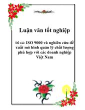 Đề tài ISO 9000 và nghiên cứu đề xuất mô hình quản lý chất lượng phù hợp với các doanh nghiệp Việt Nam