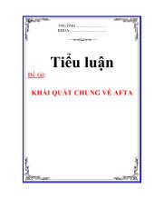 Đề tài Khái quát chung về afta