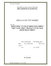 Đề tài Khai thác và xuất khẩu dầu khí ở Việt Nam: thực trạng và các giải pháp phát triển