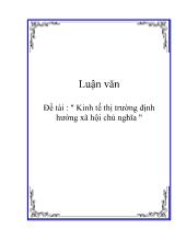 Đề tài Kinh tế thị trường định hướng xã hội chủ nghĩa