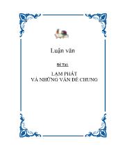 Đề tài Lạm phát và những vấn đề chung