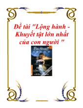 Đề tài Lộng hành - Khuyết tật lớn nhất của con người