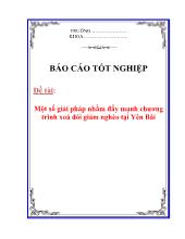Đề tài Một số giải pháp nhằm đẩy mạnh chương trình xoá đói giảm nghèo tại Yên Bái