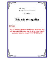 Đề tài Một số giải pháp nhằm hoàn thiện quy trình thực hiện hợp đồng xuất khẩu hàng gốm sứmỹnghệtại công ty xuất nhập khẩu tạp phẩm Tocontap Hanoi