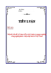 Đề tài Một số vấn để về thực tiễn và lý luận trong sự nghiệp công nghiệp hoá - Hiện đại hoá tại Việt Nam