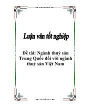 Đề tài Ngành thuỷ sản Trung Quốc đối với ngành thuỷ sản Việt Nam