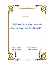 Đề tài Nghiên cứu thị trường cao ốc văn phòng tại thành phố Hồ Chí Minh