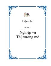 Đề tài Nghiệp vụ Thị trường mở