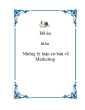 Đề tài Những lý luận cơ bản về Marketing