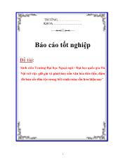 Đề tài Sinh viên trường đại học ngoại ngữ- Đại học quốc gia hà nội với việc giữgìn và phát huy nền văn hóa tiên tiến, đậm đà bản sắc dân tộc trong bối cảnh toàn cầu hóa hiện nay