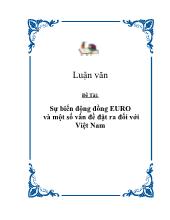 Đề tài Sự biến động đồng EURO và một sốvấn đề đặt ra đối với Việt Nam