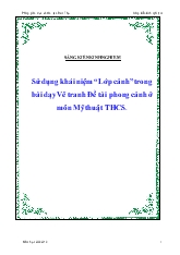 Đề tài Sử dụng khái niệm “lớp cảnh” trong bài dạy vẽ tranh phong cảnh ở môn mỹ thuật THCS