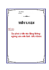 Đề tài Sự phát triển vận động không ngừng của nền kinh tế tri thức