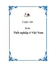 Đề tài Thất nghiệp ở Việt Nam