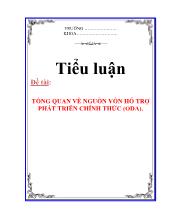 Đề tài Tổng quan về nguồn vốn hỗ trợ phát triển chính thức (oda)