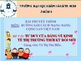 Đề tài Tư duy của đảng về kinh tế thị trường thời kỳ đổi mới