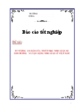 Đề tài Tư tưởng cơ bản của triết học nho giáo sự ảnh hưởng và vận dụng nho giáo ở Việt Nam