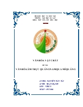 Đề tài Văn hóa ẩm thực quảng nam qua mì quảng