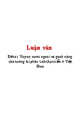 Đề tài Vay nợ nước ngoài và gánh nặng cho tương lai phân tích thực tiễn ở Việt Nam