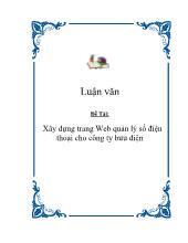 Đề tài Xây dựng trang Web quản lý số điện thoại cho công ty bưu điện