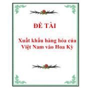 Đề tài Xuất khẩu hàng hóa của Việt Nam vào Hoa Kỳ