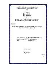 Khóa luận Hàng rào phi thuế quan và ảnh hưởng của nể đến thương mại quốc tế