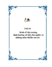 Kinh tế thị trường định hướng xã hội chủ nghĩa và những mâu thuẫn của nó