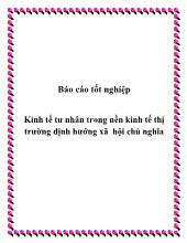 Kinh tế tư nhân trong nền kinh tế thị trường định hướng xã hội chủ nghĩa