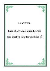 Lạm phát và mối quan hệ giữa lạm phát và tăng trưởng kinh tế