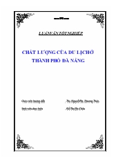 Luận văn Chất lượng của du lịch ở thành phố Đà Nẵng