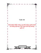 Luận văn Giải pháp nhằm nâng cao khả năng cạnh tranh của hàng dệt may Việt Nam trên thị trường quốc tế