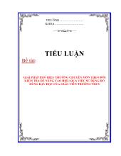 Luận văn Giải pháp phó hiệu trưởng chuyên môn theo dõi kiểm tra để nâng cao hiệu quả việc sử dụng đồ dùng dạy học của giáo viên trường THCS