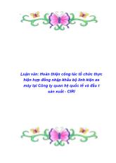 Luận văn Hoàn thiện công tác tổ chức thực hiện hợp đồng nhập khẩu bộ linh kiện xe máy tại Công ty quan hệ quốc tế và đầu t sản xuất  - CIRI