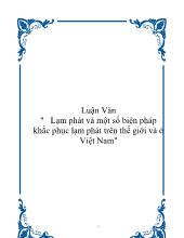 Luận văn Lạm phát và một số biện pháp khắc phục lạm phát trên thế giới và tại Việt Nam