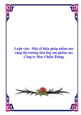 Luận văn Một số biện pháp nhằm mở rộng thị trường tiêu thụ sản phẩm ở Công ty May Chiến Thắng