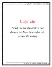 Luận văn Nguyên tắc hôn nhân một vợ, một chồng tại Việt Nam - Lịch sử phát triển và thực tiễn áp dụng
