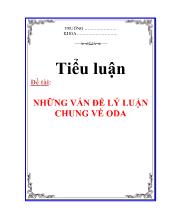 Luận văn Những vấn đề lý luận chung về oda