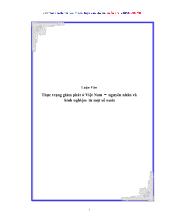 Luận văn Thực trạng giảm phát ở Việt Nam - Nguyên nhân và kinh nghiệm từ một số nước