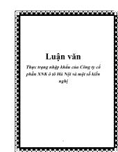 Luận văn Thực trạng nhập khẩu tại công ty cổ phần xuất nhập khẩu ô tô Hà Nội và một số kiến nghị