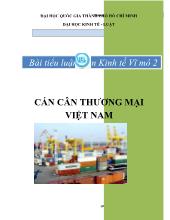 Tiểu luận Bài môn kinh tế vĩ mô - Thâm hụt cán cân thương mại Việt Nam