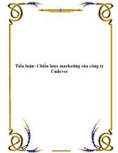 Tiểu luận Chiến lược marketing của công ty Unilever