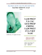 Tiểu luận Lạm phát và các giải pháp chống lạm phát của Việt Nam