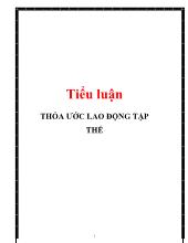 Tiểu luận Thỏa ước lao động tập thể