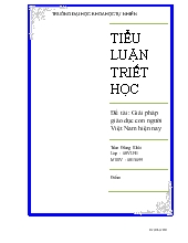 Tiểu luận Triết học