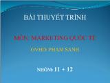 Bài thuyết trình môn: Marketing quốc tế